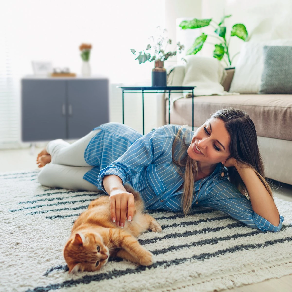 Relaxdays Kattenbak Ombouw Design - Kattenhuis Op Pootjes - Kattenmeubel Wit - Kattenkast - Afbeelding 2