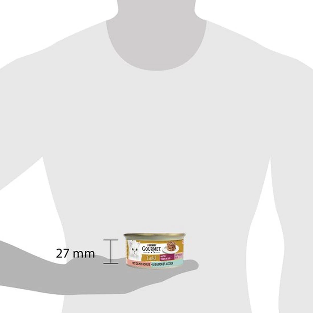 Gourmet Gold Hartig Torentje DUO - Kattenvoer Natvoer - Zalm & Koolvis - 24 X 85 Gram - Afbeelding 2