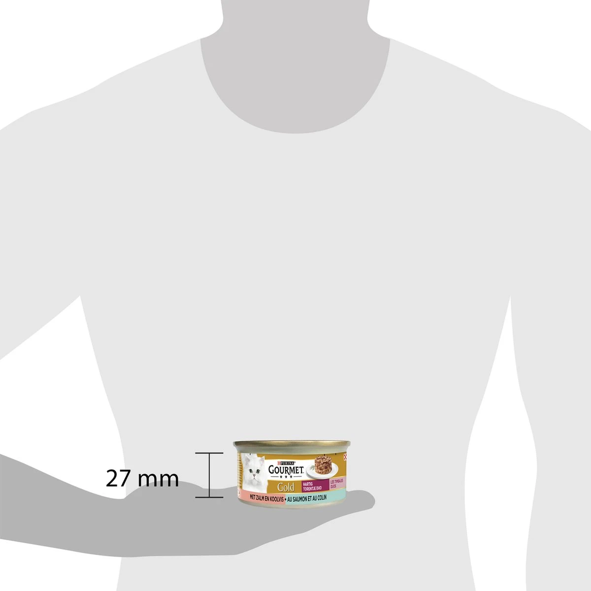 Gourmet Gold Hartig Torentje DUO - Kattenvoer Natvoer - Zalm & Koolvis - 24 X 85 Gram - Afbeelding 4