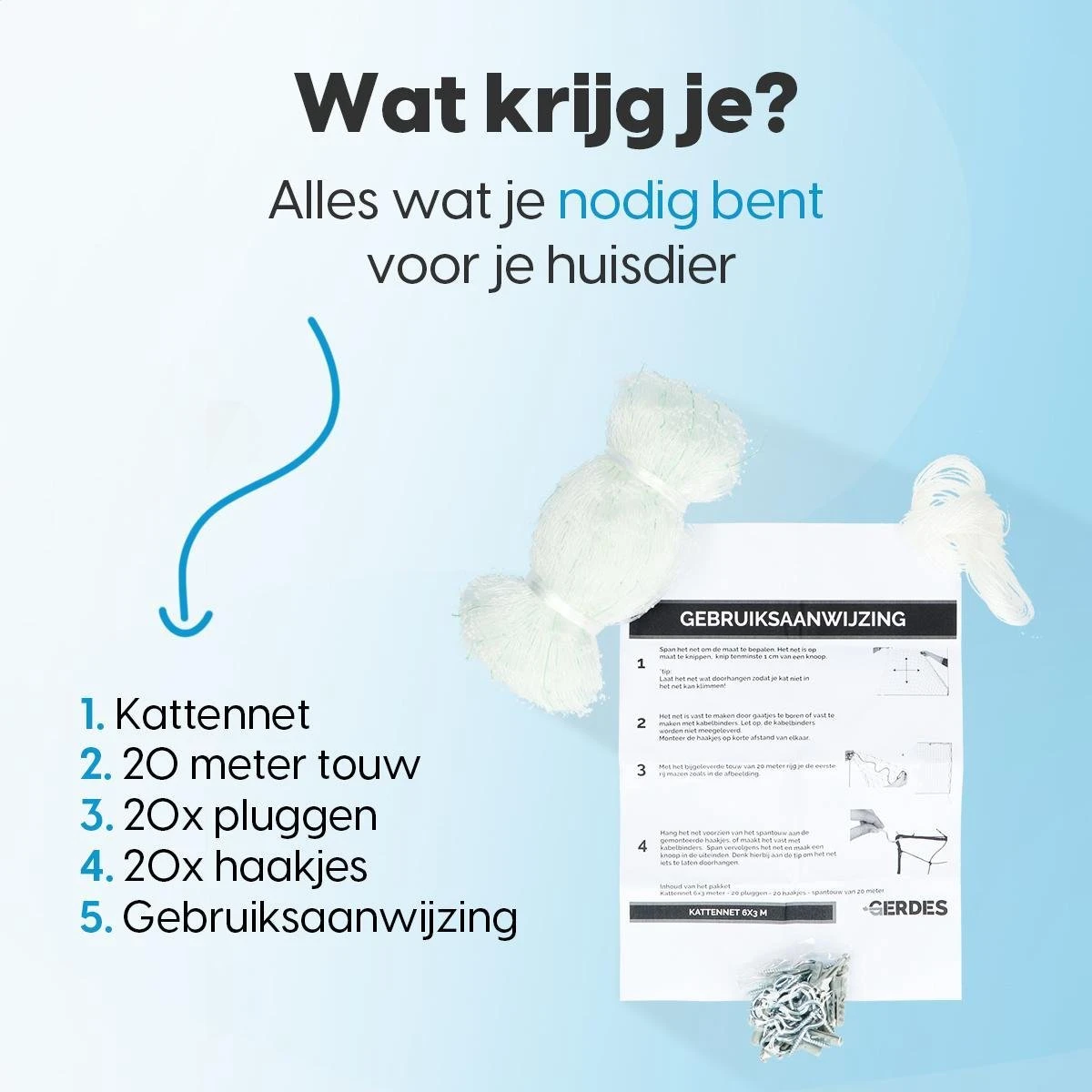 Kattennet - Balkon Net - Katten Gaas - Kattennet Balkon - Transparant - 8x3 M - Afbeelding 8