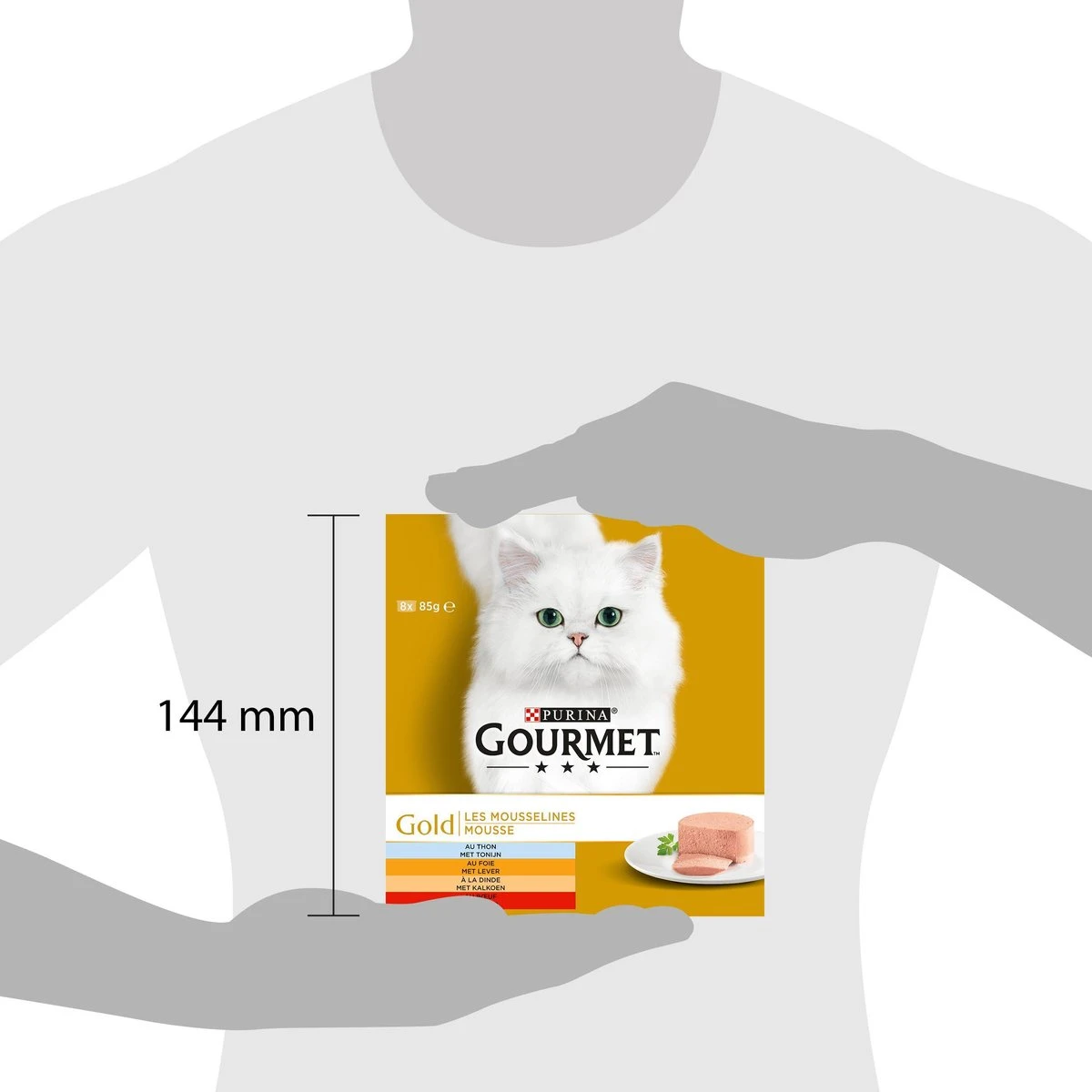 Gourmet Gold Mousse - Kattenvoer Natvoer - Met Tonijn, Lever, Kalkoen, Rund - 48 X 85 G - Afbeelding 4