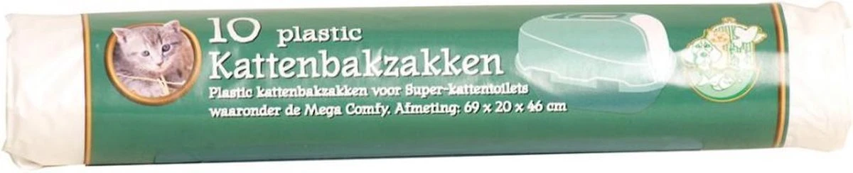 10 Plastic Kattenbakzakken - 69 X 20 X 46cm - Afbeelding 3