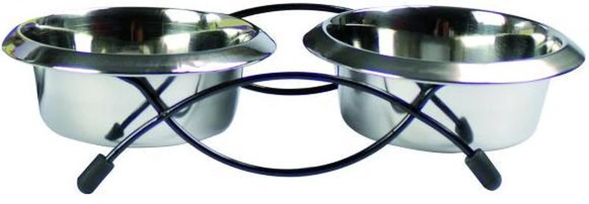 Adori Kat Standaard Met 2 Rvs Voerbakken - Voerbak - 30 X 15 X 8cm - Afbeelding 2