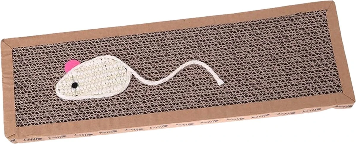 Krabmat Voor Katten - Krabplank- Incl. Kattenkruid - Karton - 38x12,5x1,8 Cm - Afbeelding 6
