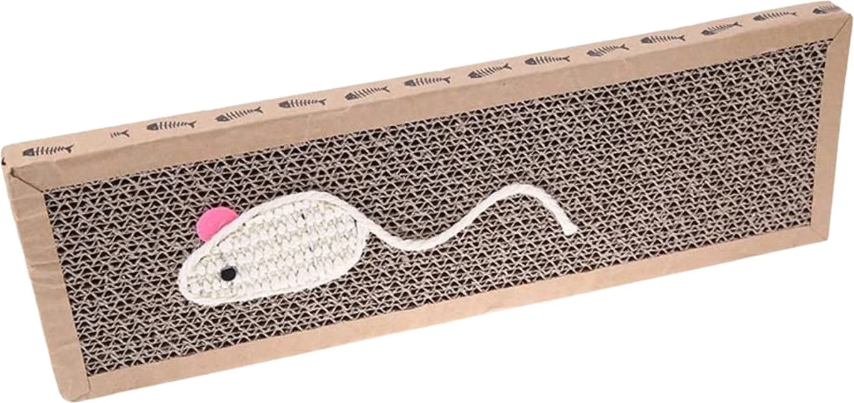 Krabmat Voor Katten - Krabplank- Incl. Kattenkruid - Karton - 38x12,5x1,8 Cm - Afbeelding 7