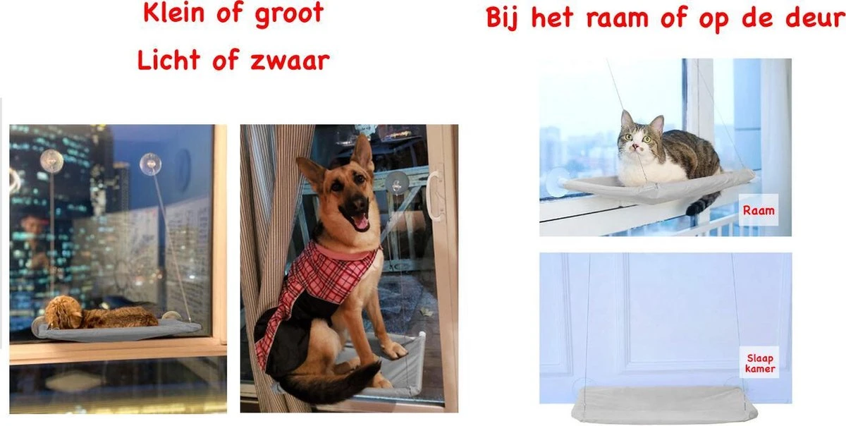 Merkloos Kattenhangmat - Kattenbed - Hangmat Kat Raam Ook Voor Radiator En Deur - Kattenmand Raam En Radiator - Katten Hangmat - Radiatorhangmat Kat Kattenstoel - Tijdelijk Met Extra Hangmat Hoes - Afbeelding 6