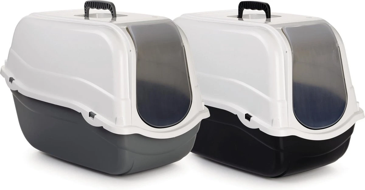 Beeztees Romeo - Kattenbak - Zwart/Wit - 57x39x41 Cm - Afbeelding 4