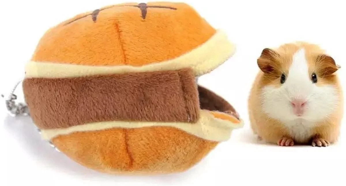 Premium Pluche Hamsterbedje Hamburger | Geschikt Voor In De Hamsterkooi | Hamster Speelgoed | Huisje | Kooi | Knuffel | Hangmat | Knaagdier | Knaagdieren | Knaagdierkooi | Knaagdierhuis | Rat | Rattenkooi | Hamster Bed - Afbeelding 6