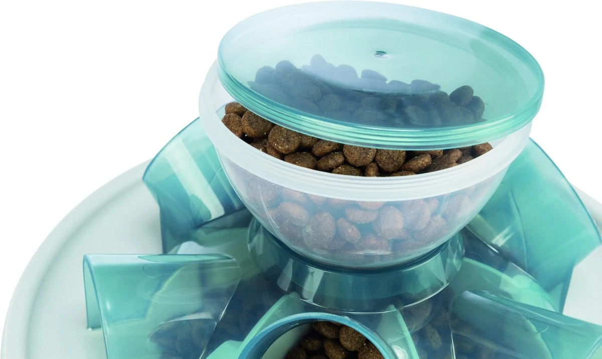 TRIXIE Kattenspeelgoed Tunnel Feeder Strategiespel - Blauw - Afbeelding 6