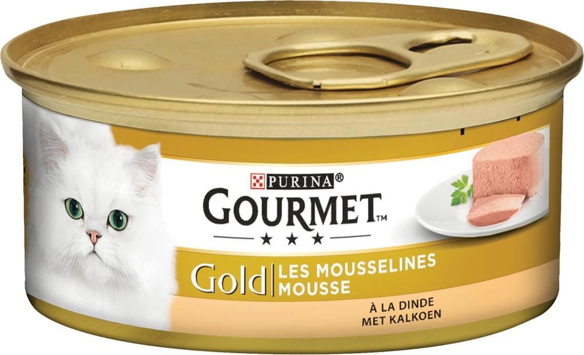 Gourmet Gold Mousse - Kattenvoer Natvoer - Met Tonijn, Lever, Kalkoen, Rund - 48 X 85 G - Afbeelding 6