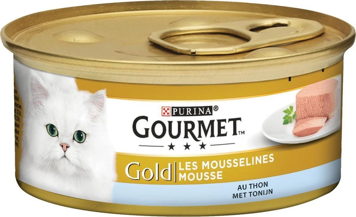 Gourmet Gold Mousse - Kattenvoer Natvoer - Met Tonijn, Lever, Kalkoen, Rund - 48 X 85 G - Afbeelding 5