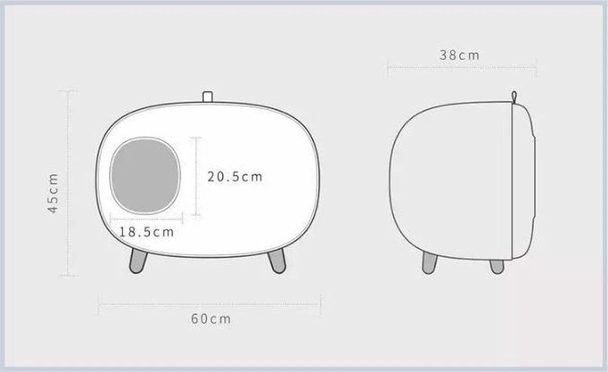 MakeSure Kattenbak Met Lade - Groen - 60 X 38 X 45 Cm - Design - Afbeelding 4