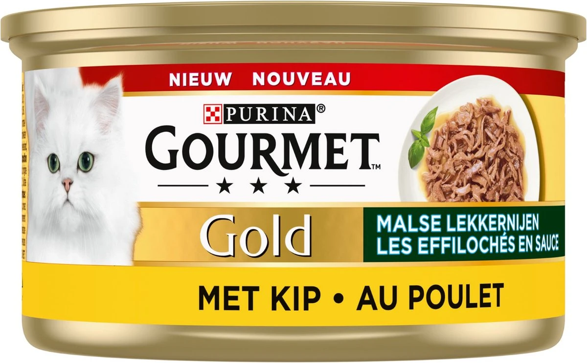 Gourmet Gold Malse Lekkernijen – Kattenvoer Natvoer – Met Kip – 24 X 85 Gr - Afbeelding 2