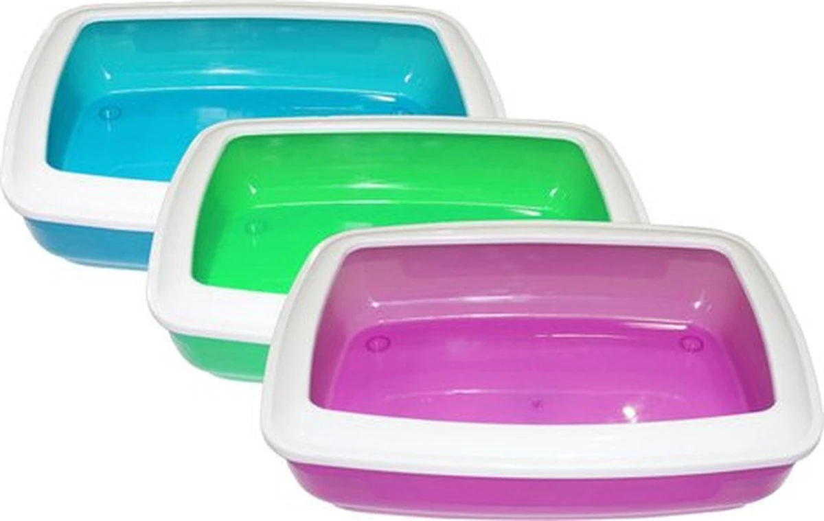 Pawise Kattenbak Laag Model - Open Kattenbak - Duurzaam En Gebruiksvriendelijk - 48x36 Cm - Plastic - Kleur Assorti - Afbeelding 5
