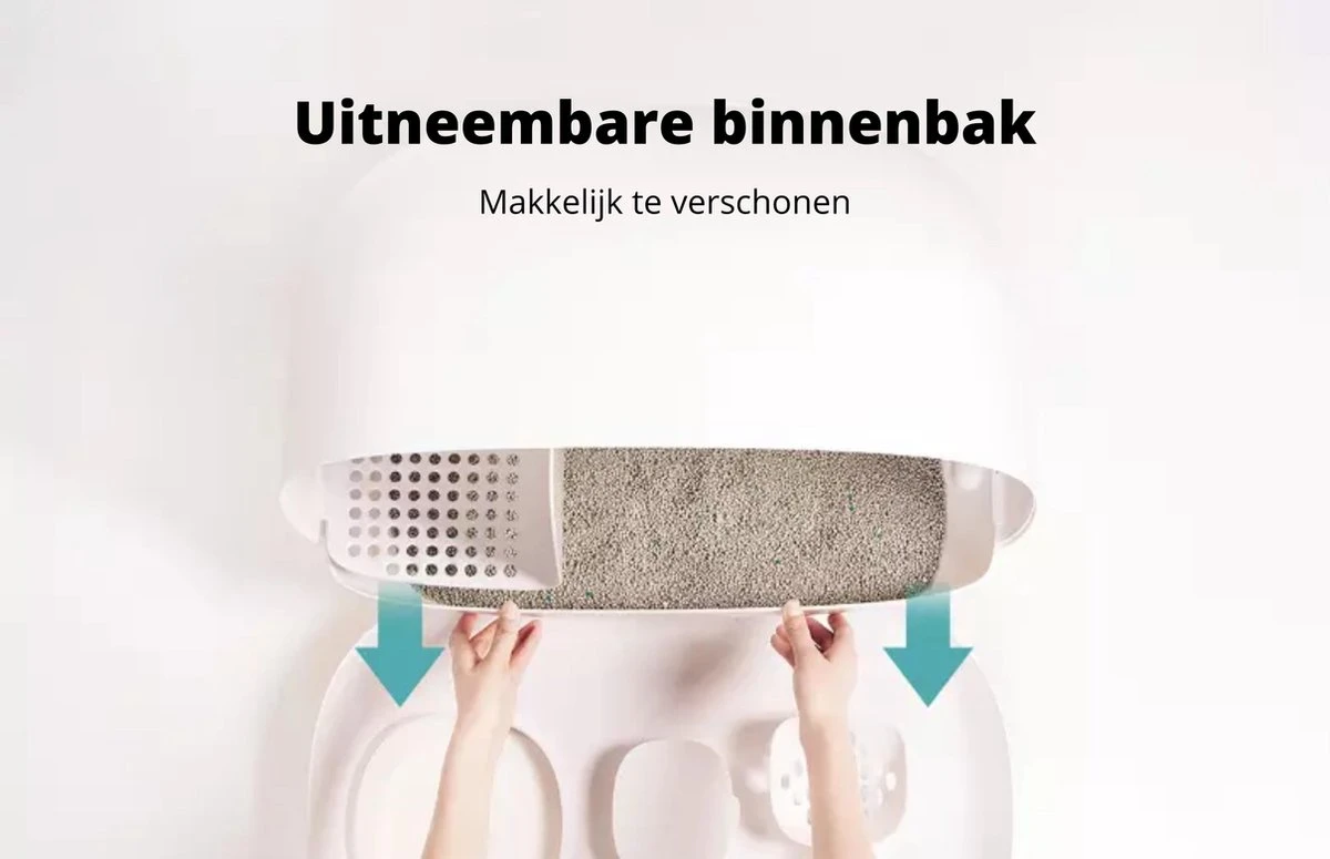 MakeSure Kattenbak Met Lade - Groen - 60 X 38 X 45 Cm - Design - Afbeelding 6