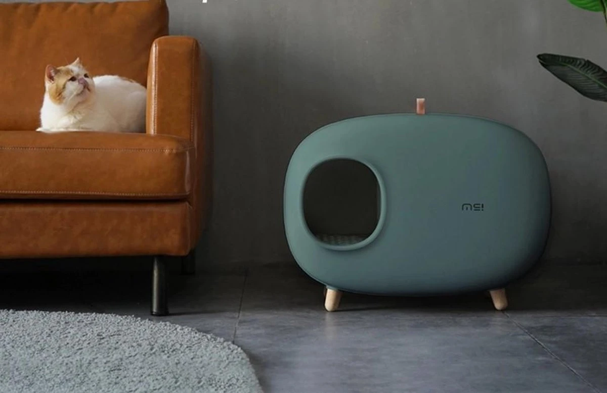 MakeSure Kattenbak Met Lade - Groen - 60 X 38 X 45 Cm - Design - Afbeelding 12