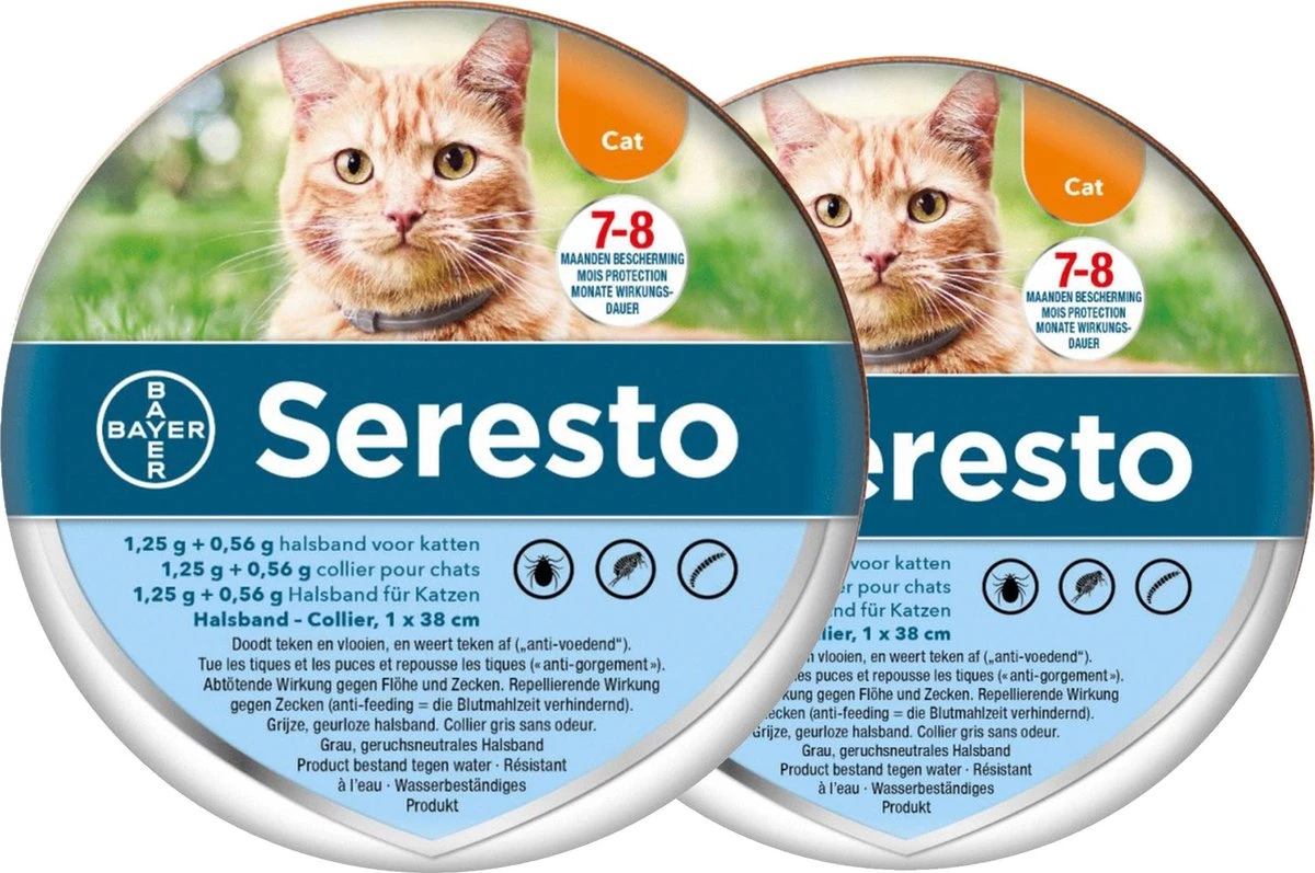 Seresto Teken- En Vlooienband Kat - Anti Tekenmiddel - 2 Stuks X 38 Cm - Afbeelding 4