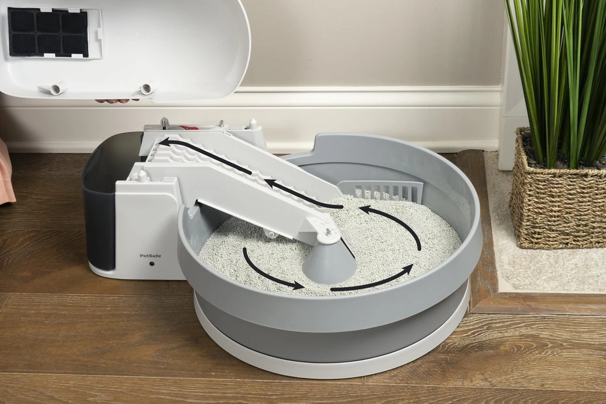 Zelfreinigende Kattenbak - PetSafe Simply Clean - Fluisterstil Met Koolstoffilter Tegen Geurtjes - Afbeelding 3