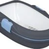Trixie Berto Kattenbak Open Met Scheidingssyteem Donkergrijs/Blauw - 59X39X22 CM