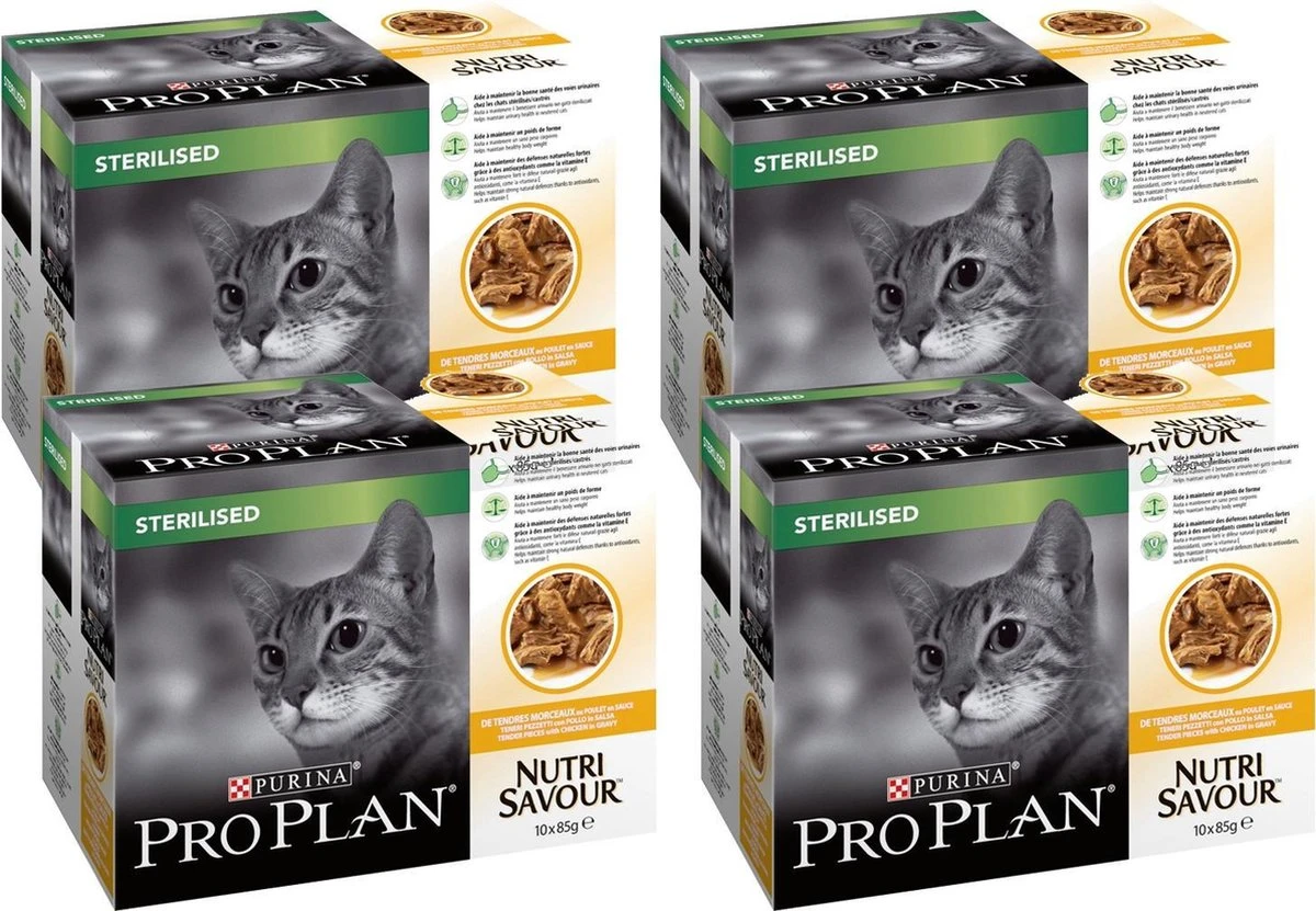 Pro Plan Cat NutriSavour Sterilised Multipack - Kattenvoer - Kip 40x85 G