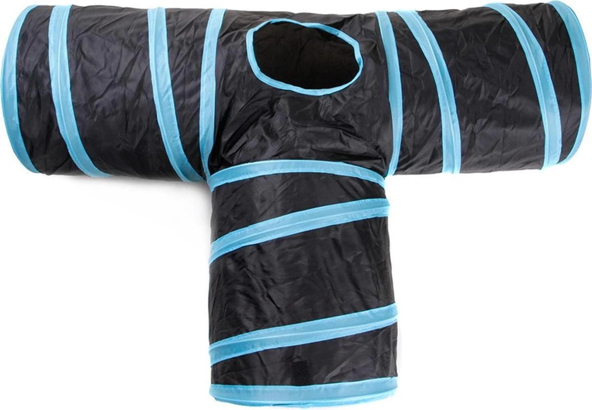 Merkloos Kattentunnel - Opvouwbaar - 3 Gangen - Voor Binnen En Buiten - Afbeelding 2