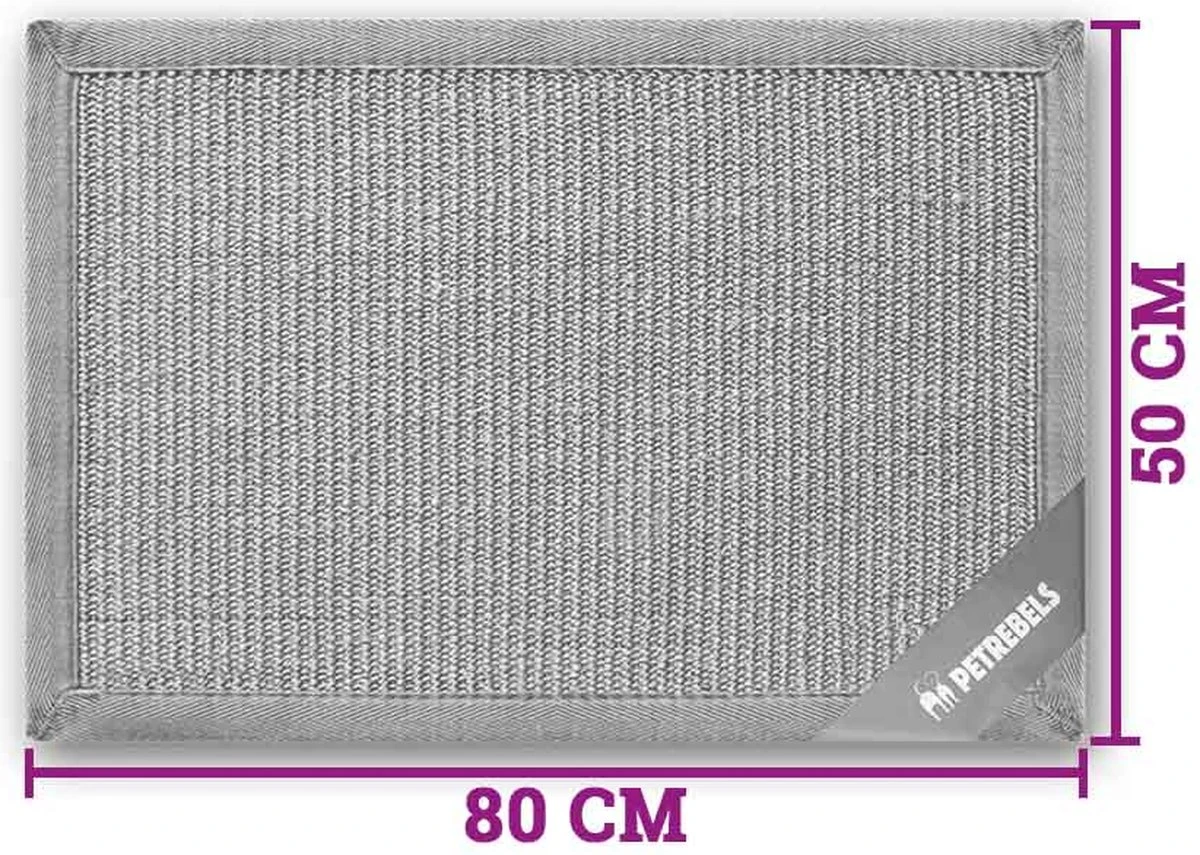 Petrebels Mastermat 80 Katten Krabmat - Zwart - 80 X 50 Cm - Zeer Sterk - Afbeelding 7