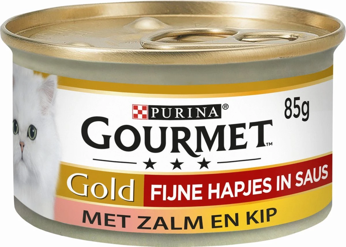 Gourmet Gold Fijne Hapjes In Saus - Kattenvoer Natvoer - Vis/Vlees - 96 X 85 Gr - Afbeelding 3