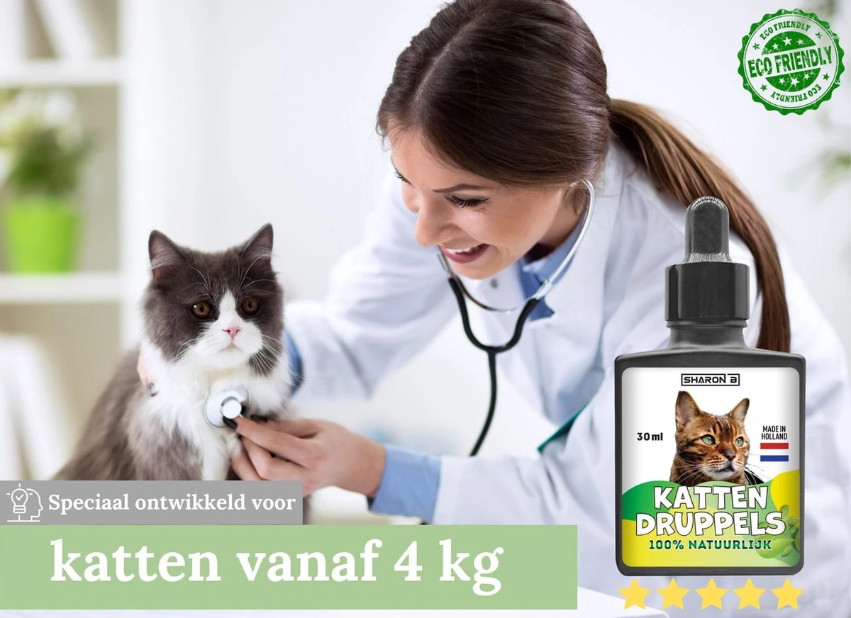 Natuurlijke Vlooiendruppels Voor Katten - Vanaf 4 Kg - 100% Natuurlijk - Vlooien - Zonder Giftige Pesticiden - 30 Ml - Speciale Formule Voor Katten - Vachtdruppels - Made In Holland - Afbeelding 2