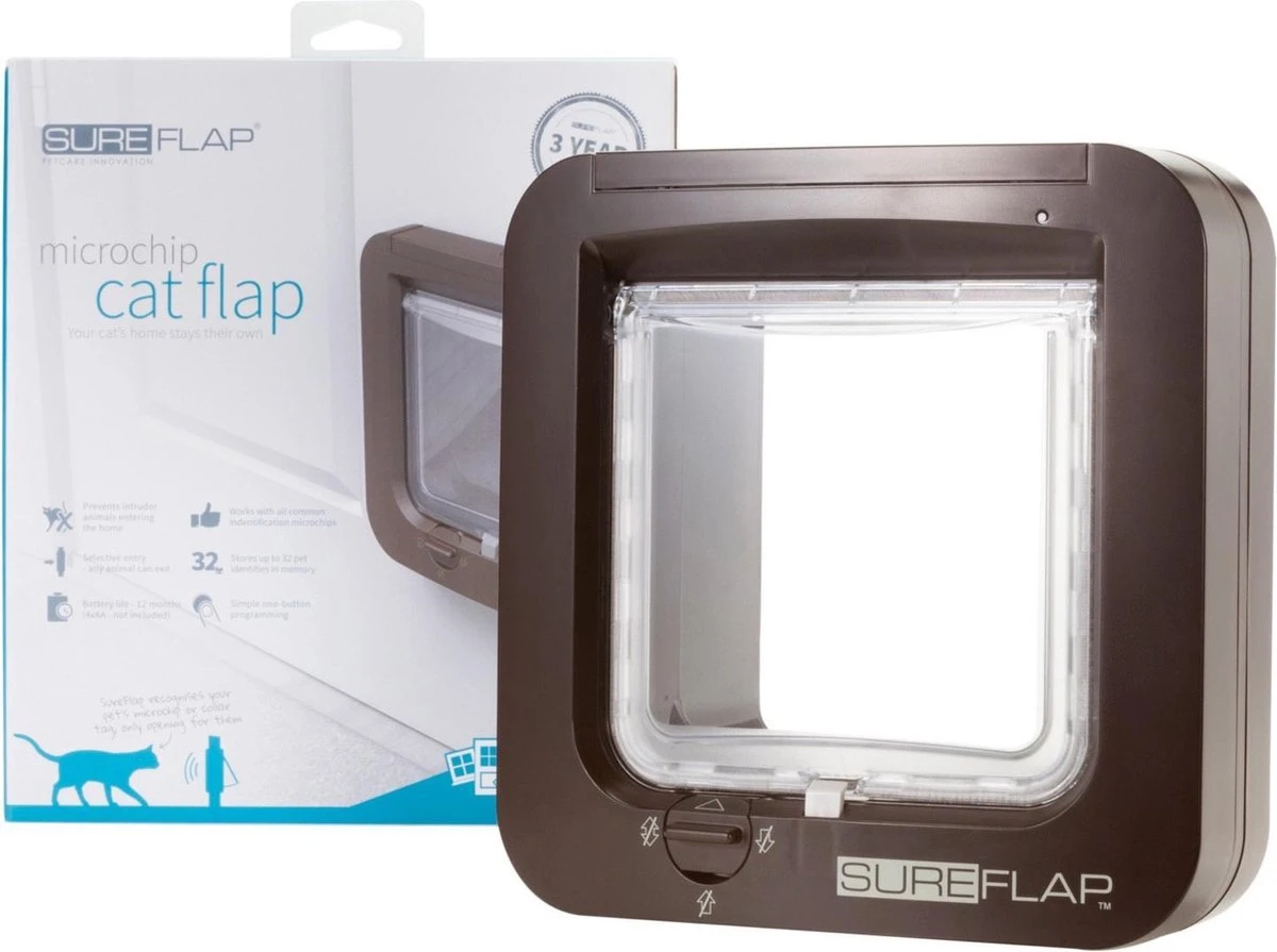 SureFlap Microchip Kattenluik M - Bruin - 12 X 14 Cm - Afbeelding 4