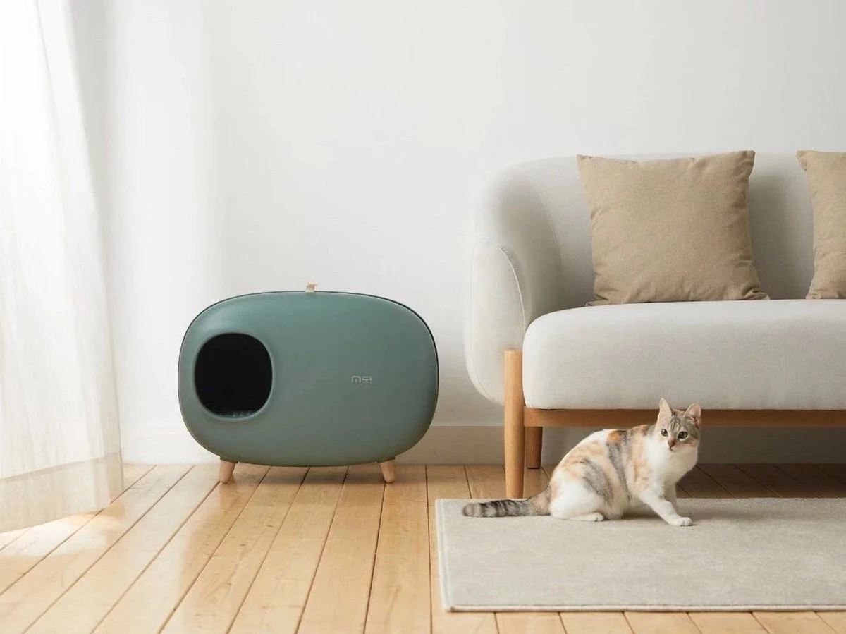 MakeSure Kattenbak Met Lade - Groen - 60 X 38 X 45 Cm - Design - Afbeelding 2