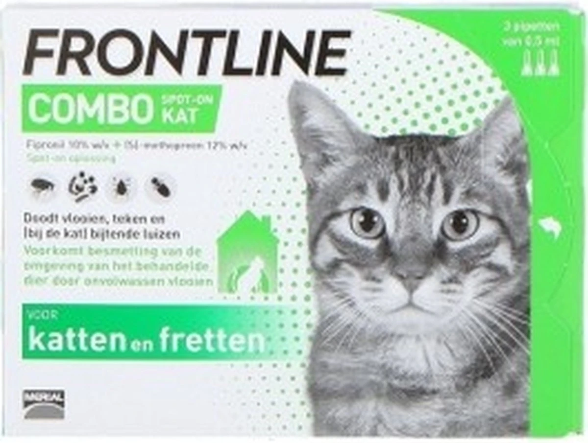 Frontline Combo Anti Vlooienmiddel En Tekenmiddel Kat - 3 Pipetten - Afbeelding 15