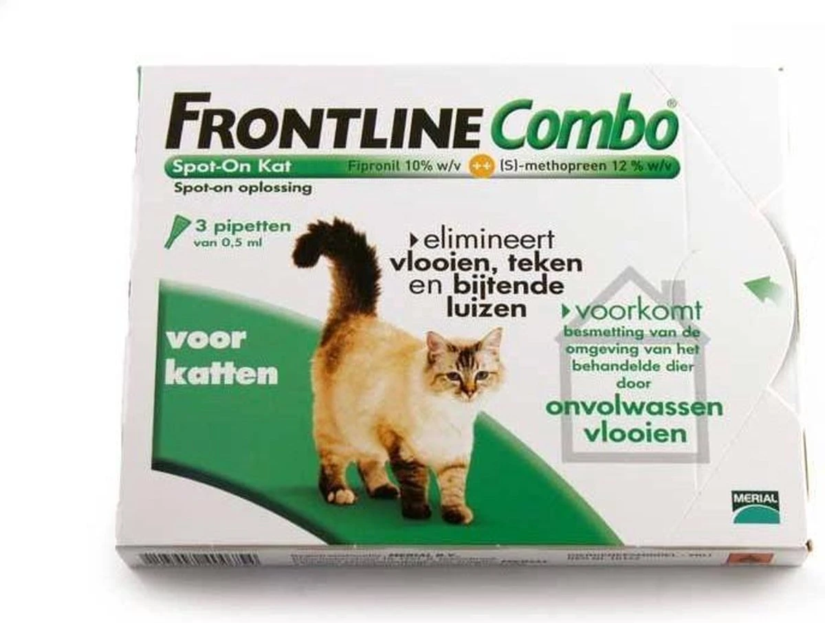 Frontline Combo Anti Vlooienmiddel En Tekenmiddel Kat - 3 Pipetten - Afbeelding 4