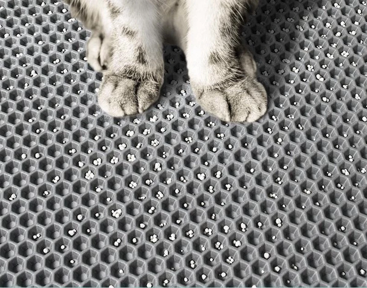 Nixnix - Kattenbakmat - 40 X 50 Cm - Waterdicht - Dubbele Laag - Honingraatstructuur - Uitloopmat - Placemat Kat - Schoonloopmat Kattenbak - Kattenbak Accessoires - Katten Grit Opvanger - Katten Mat - Afbeelding 7