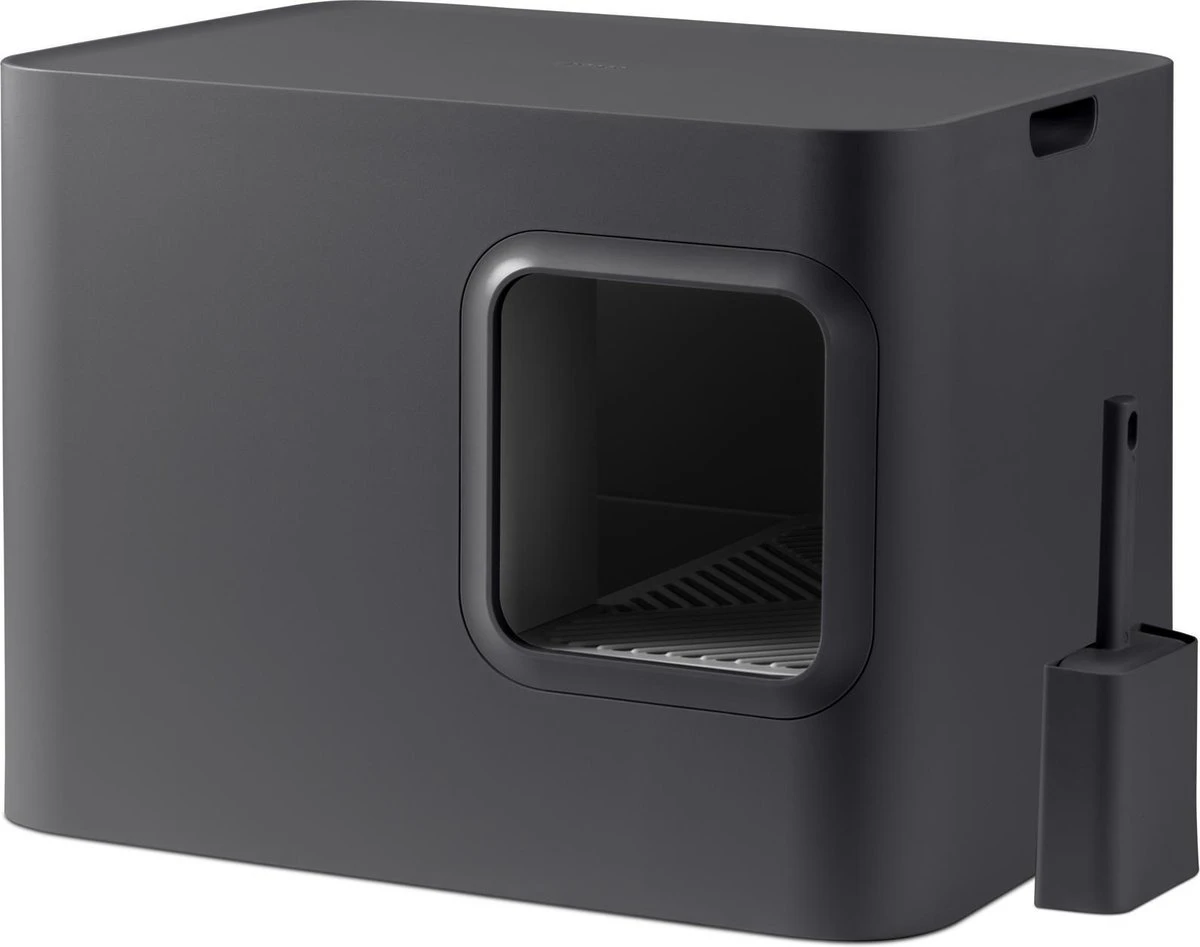 Hoopo® Dome Kattenbak Grijs - Kattenbak - Kattenbakschep - Kattenbakmat