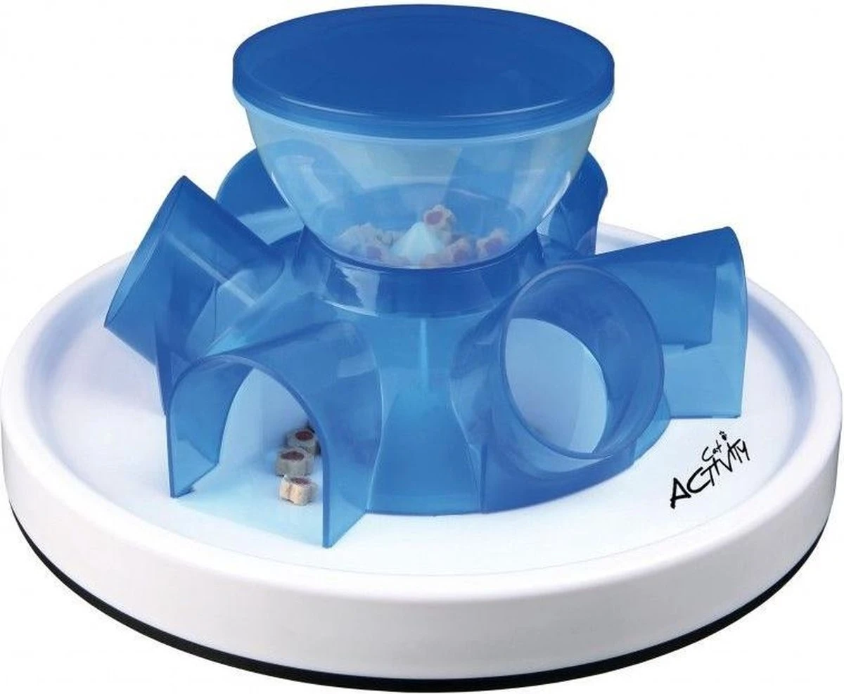 TRIXIE Kattenspeelgoed Tunnel Feeder Strategiespel - Blauw - Afbeelding 9