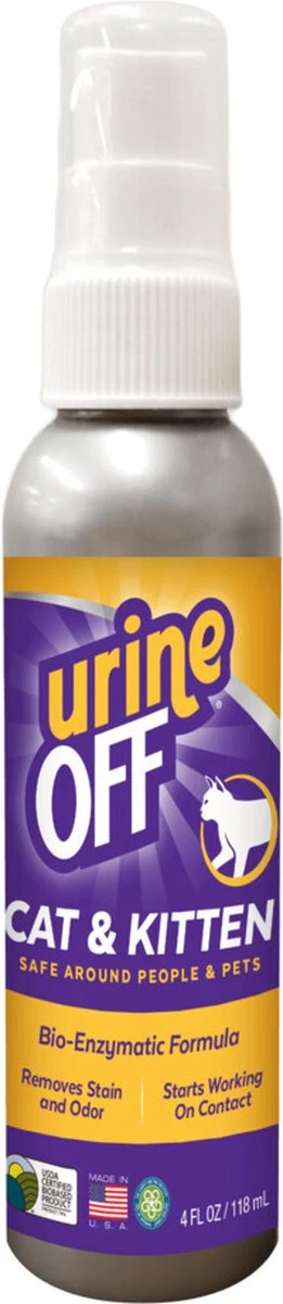 Urine Off - Geur En Vlekverwijderaar Voor Kitten En Kat Urine 118 Ml