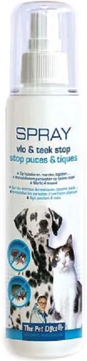 BSI The Pet Doctor - Vlo En Teek Stop Spray - Honden - Dierenverzorging - Voor De Afweer Van Teken, Vlooien En Andere Insecten Bij Honden En Katten - 200 Ml