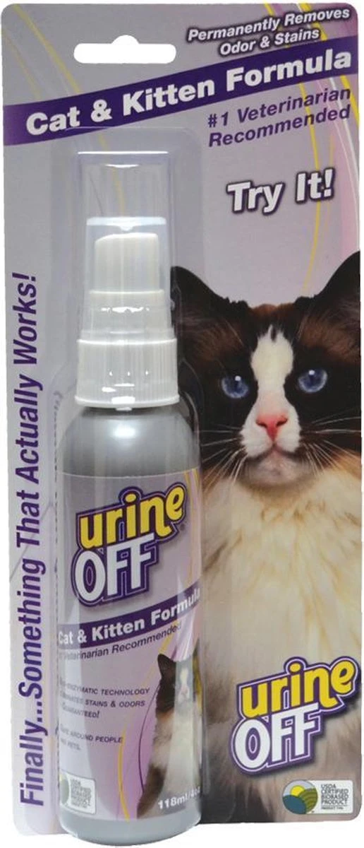 Urine Off - Geur En Vlekverwijderaar Voor Kitten En Kat Urine 118 Ml - Afbeelding 5