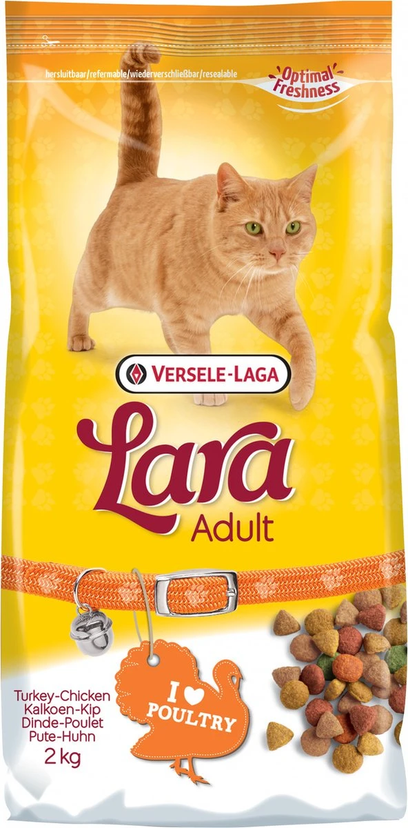 Versele-Laga Lara - Adult - Kalkoen/Kip - Kattenvoer - 2 Kg - Afbeelding 5