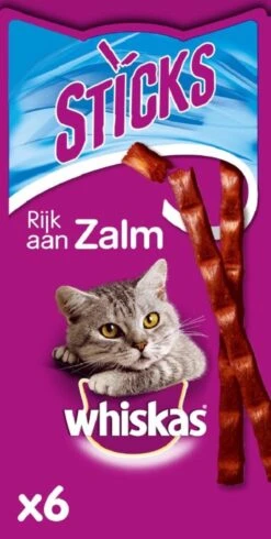Whiskas Sticks Kattensnack - Zalm - 14 X 6 Stuks