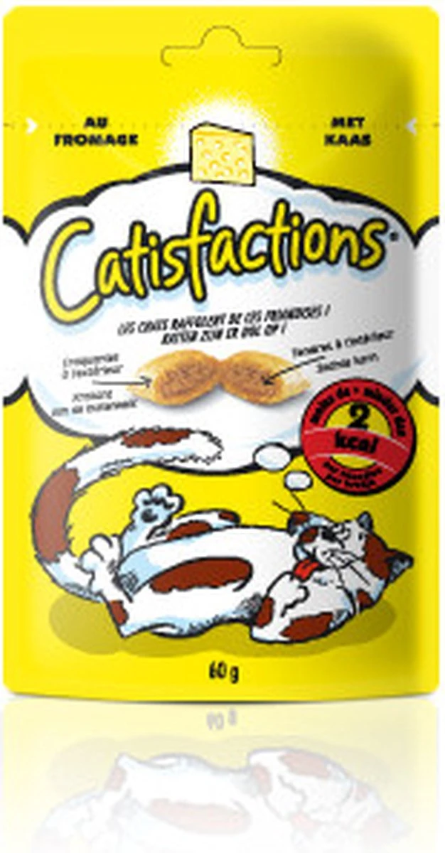 Catisfactions Kattensnoepjes - Kaas - Kattensnack - 60 G - 1 Zakje - Afbeelding 8