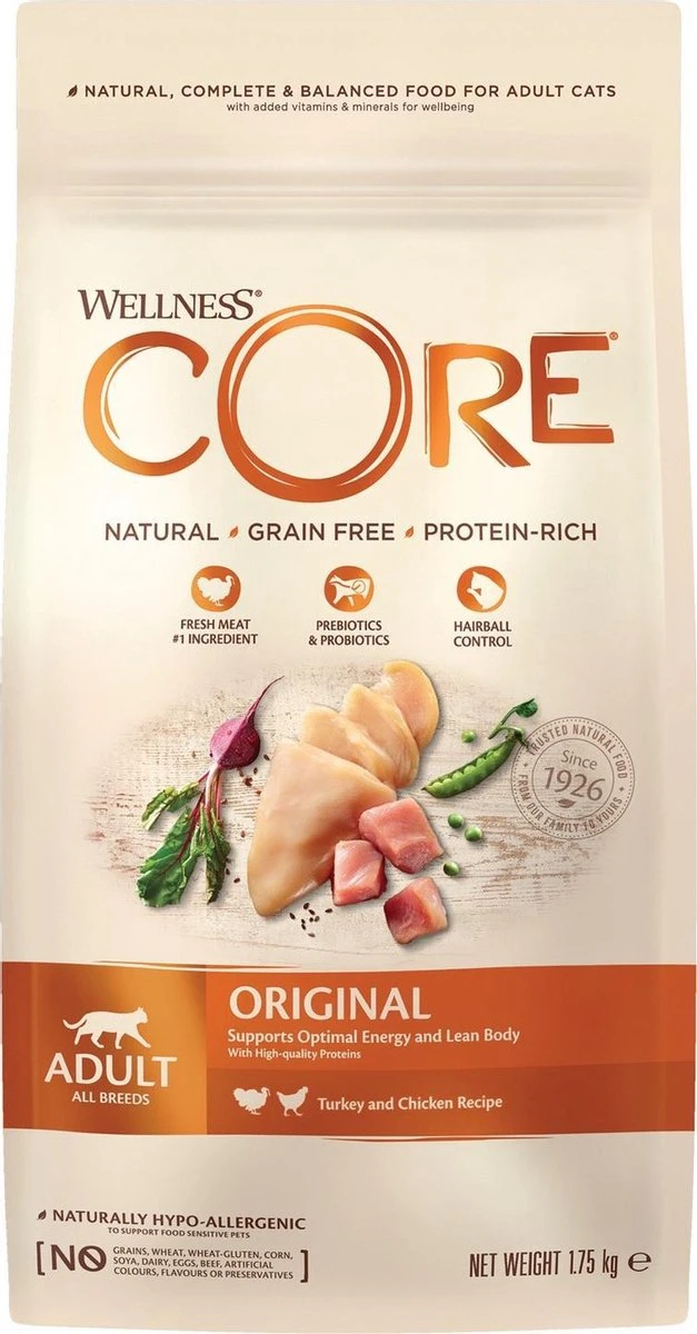 Wellness Core Grain Free Cat Original Kalkoen & Kip - Kattenvoer - 1.75 Kg - Afbeelding 3