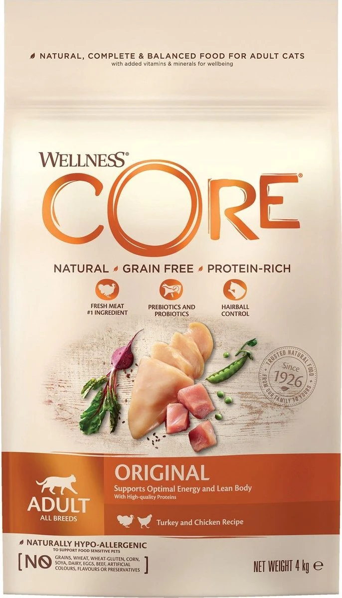 Wellness Core Kattenvoer Original Kalkoen - Kip 4 Kg - Afbeelding 3