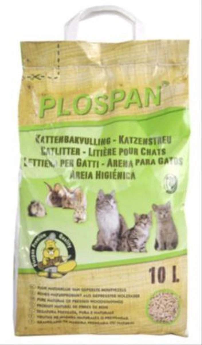 Plospan Houtkorrel Kattenbakvulling - 10 Ltr - Afbeelding 5