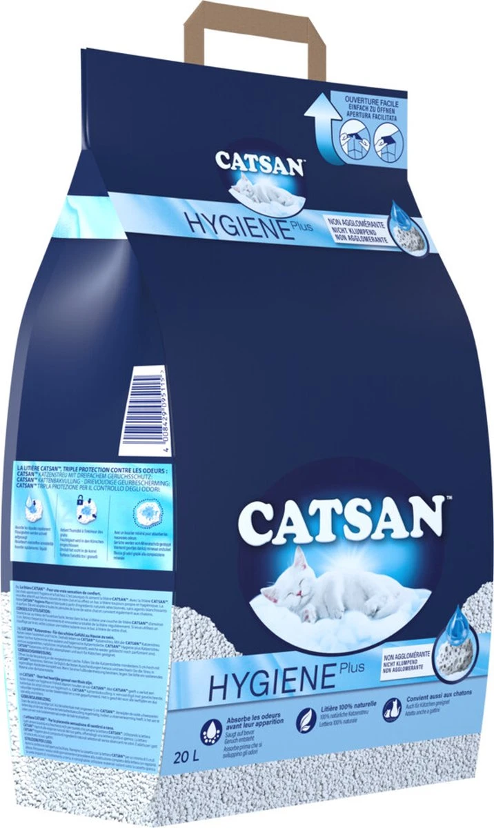 Catsan Hygiene Plus - Kattenbakvulling Geurabsorberend - 20 L - Afbeelding 4