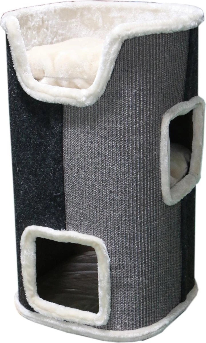 Adori Javana Wit&Grijs&Zwart - - 40x40x78 Cm