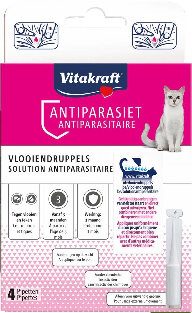 Vitakraft Spot On Care. Vlo En Teek Stop- 4 Pipetten