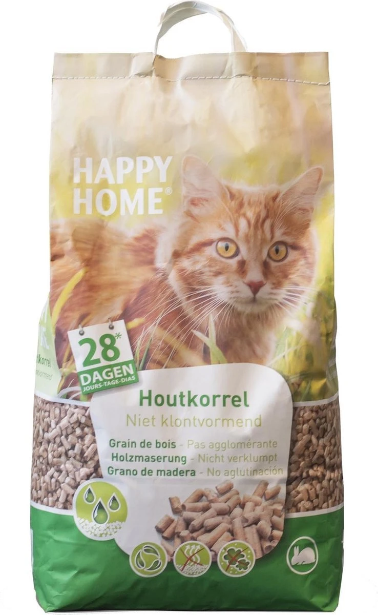 Happy Home Natural Wood - Kattenbakvulling - 20 L - Afbeelding 2