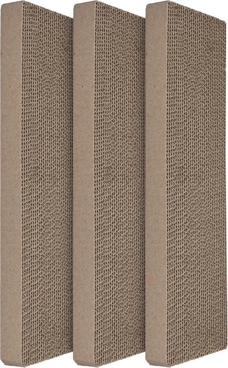 Navaris Kartonnen Krabplanken Voor Katten - Krabkarton Set Van 3 Stuks - 3 Krabmatten - Katten Karton Voor Ontspanning En Spelen - Afbeelding 7