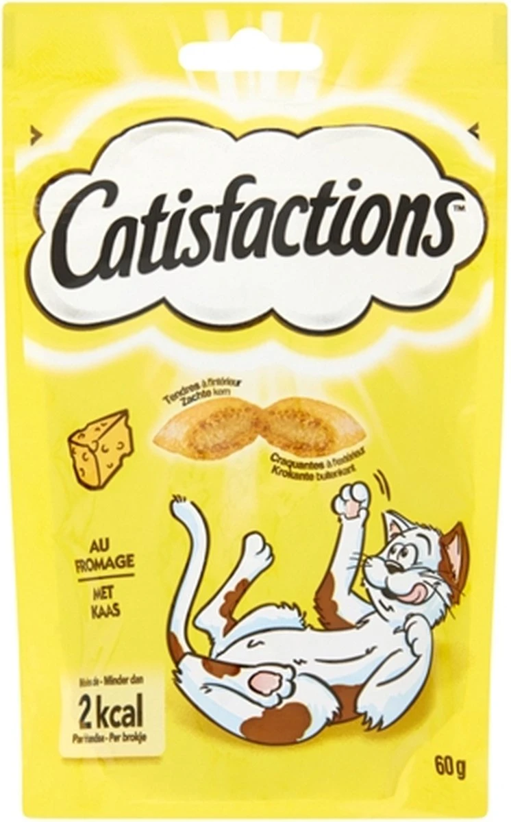 Catisfactions Kattensnoepjes - Kaas - Kattensnack - 60 G - 1 Zakje - Afbeelding 6